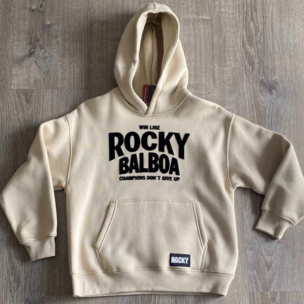 ZARA Kids Rocky Balboa Beige Hoodie NWT